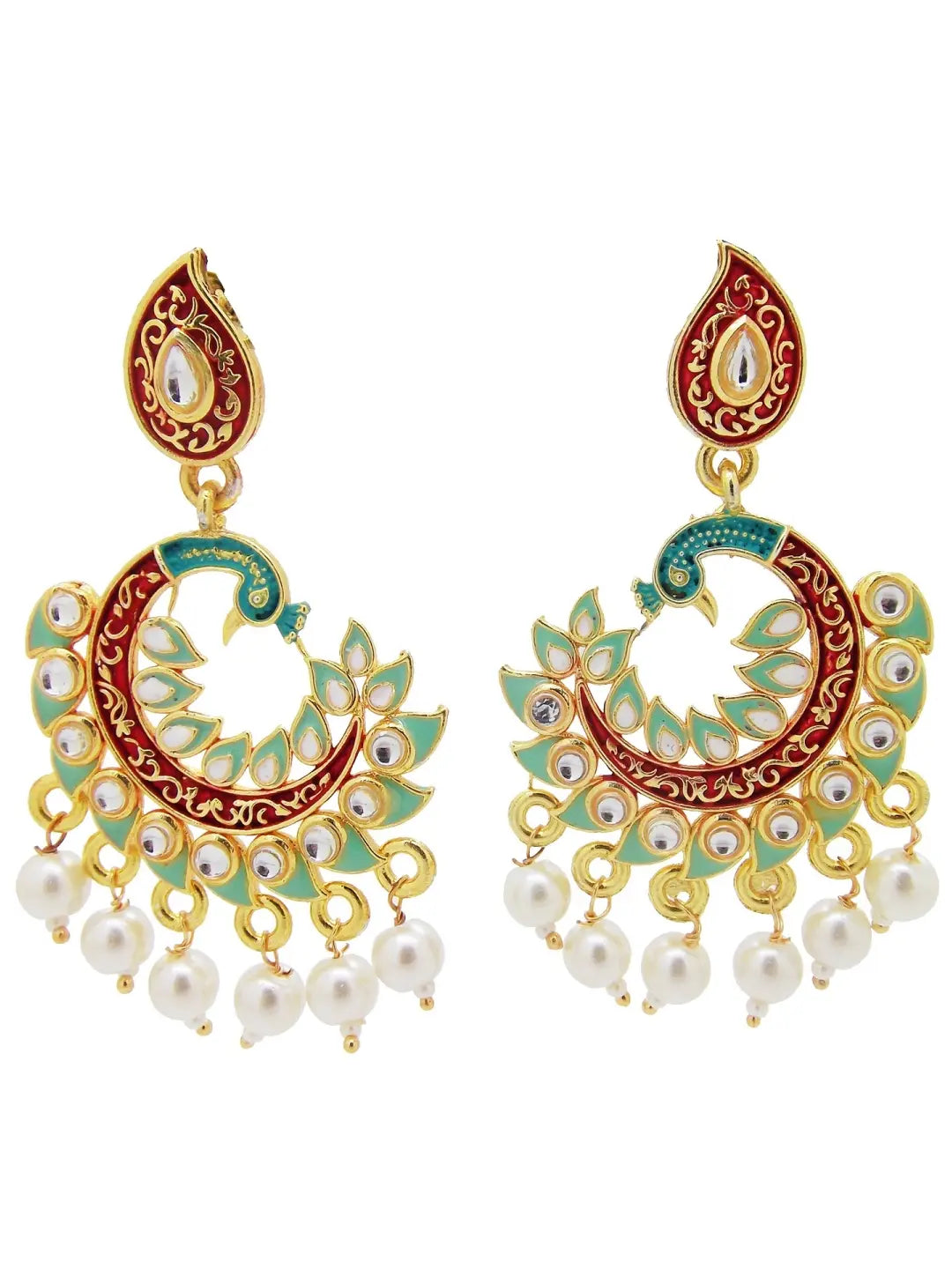 Peacock Chandbali Earrings