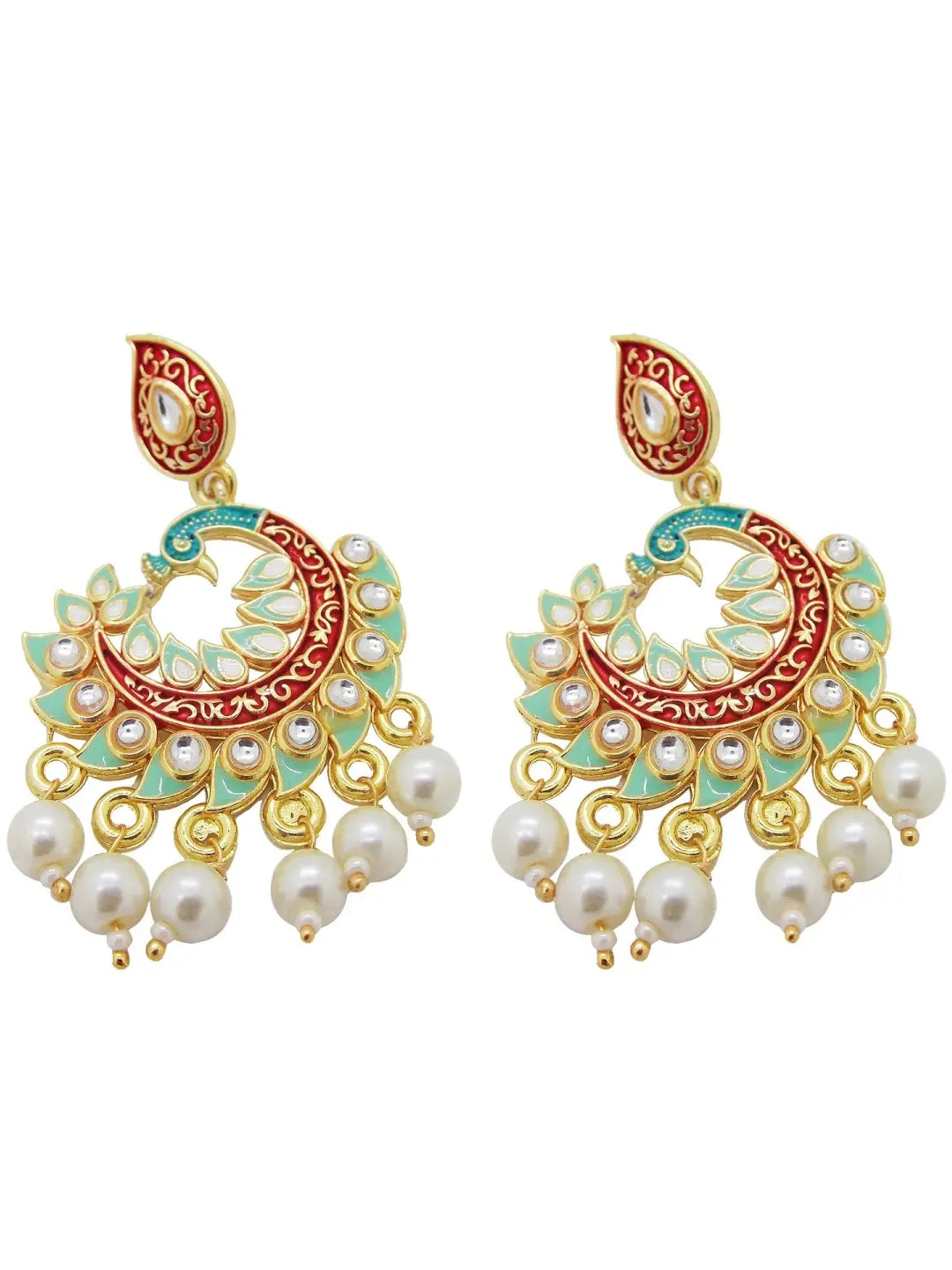 Peacock Chandbali Earrings