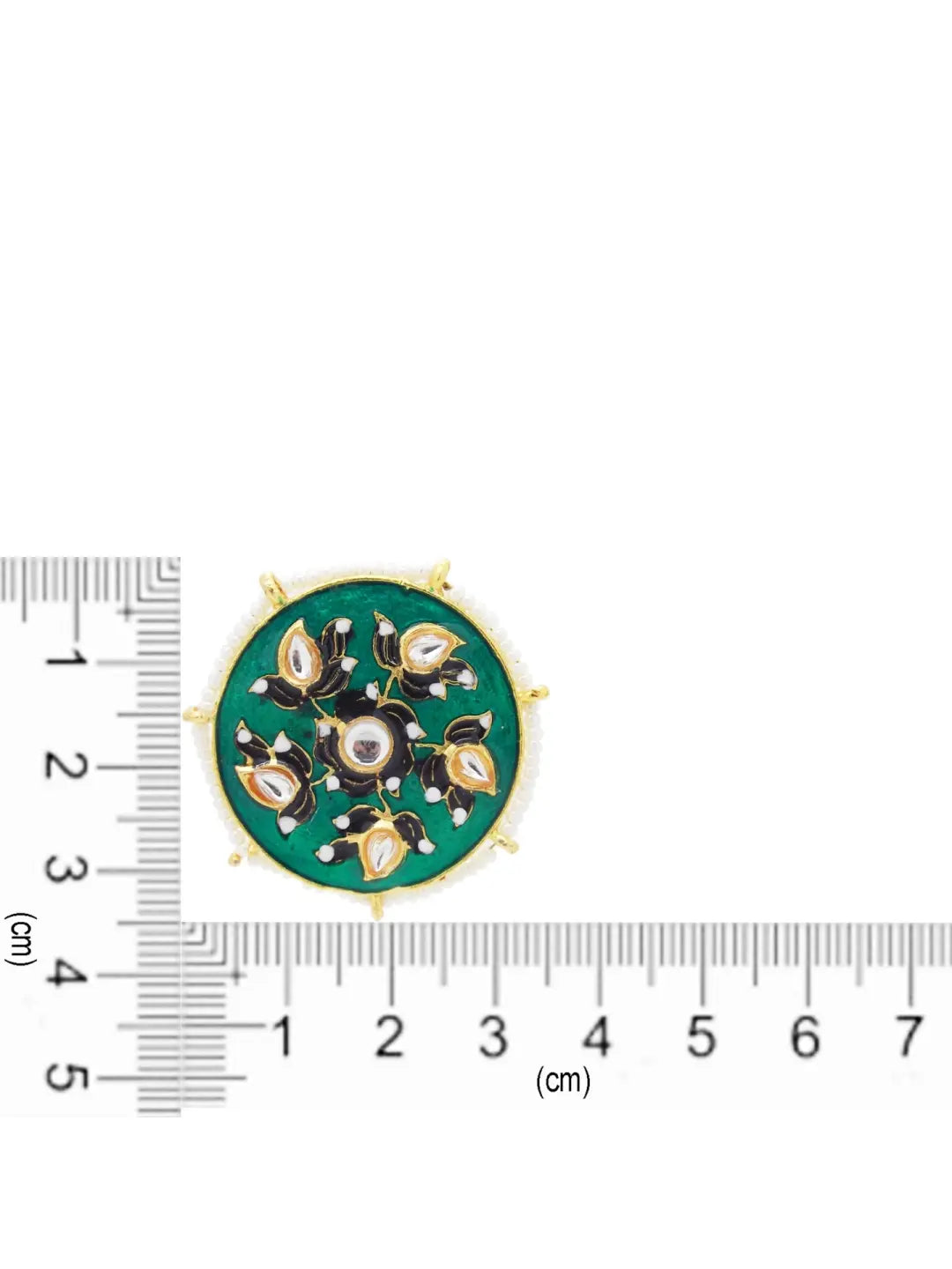 Green Meenakari Stud Earrings