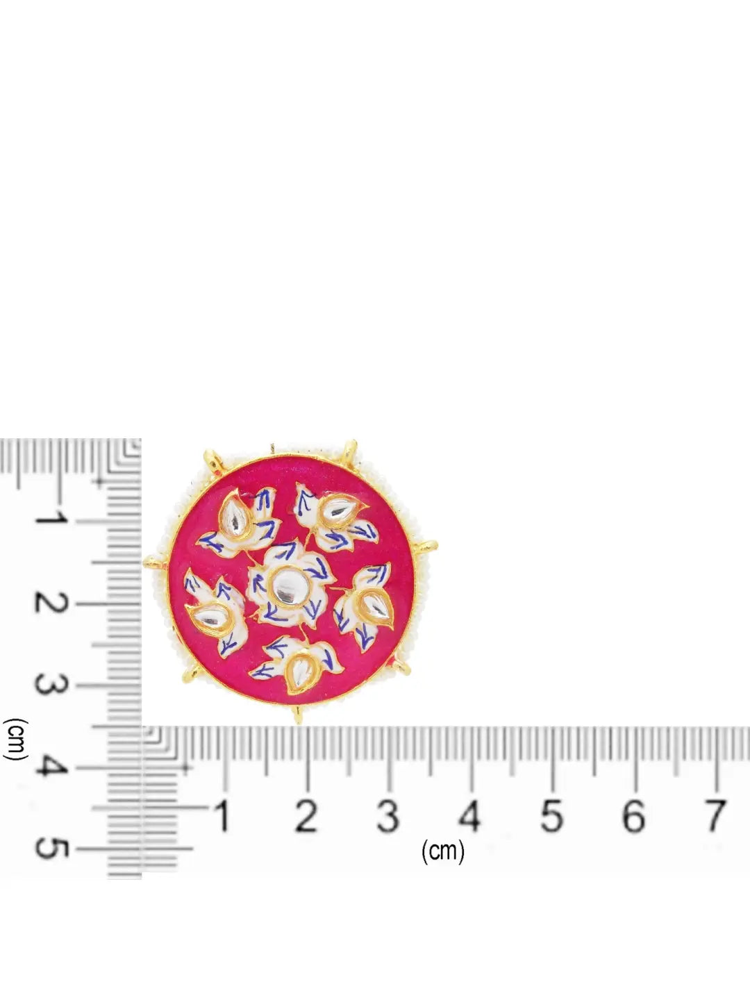 Pink Meenakari Stud Earrings