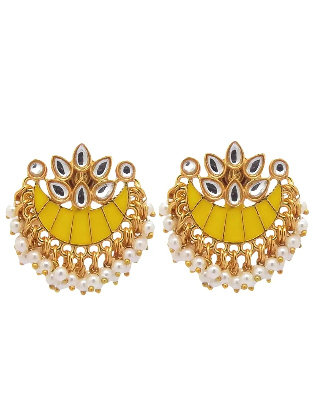 Gold Plated Yellow Chandbalis