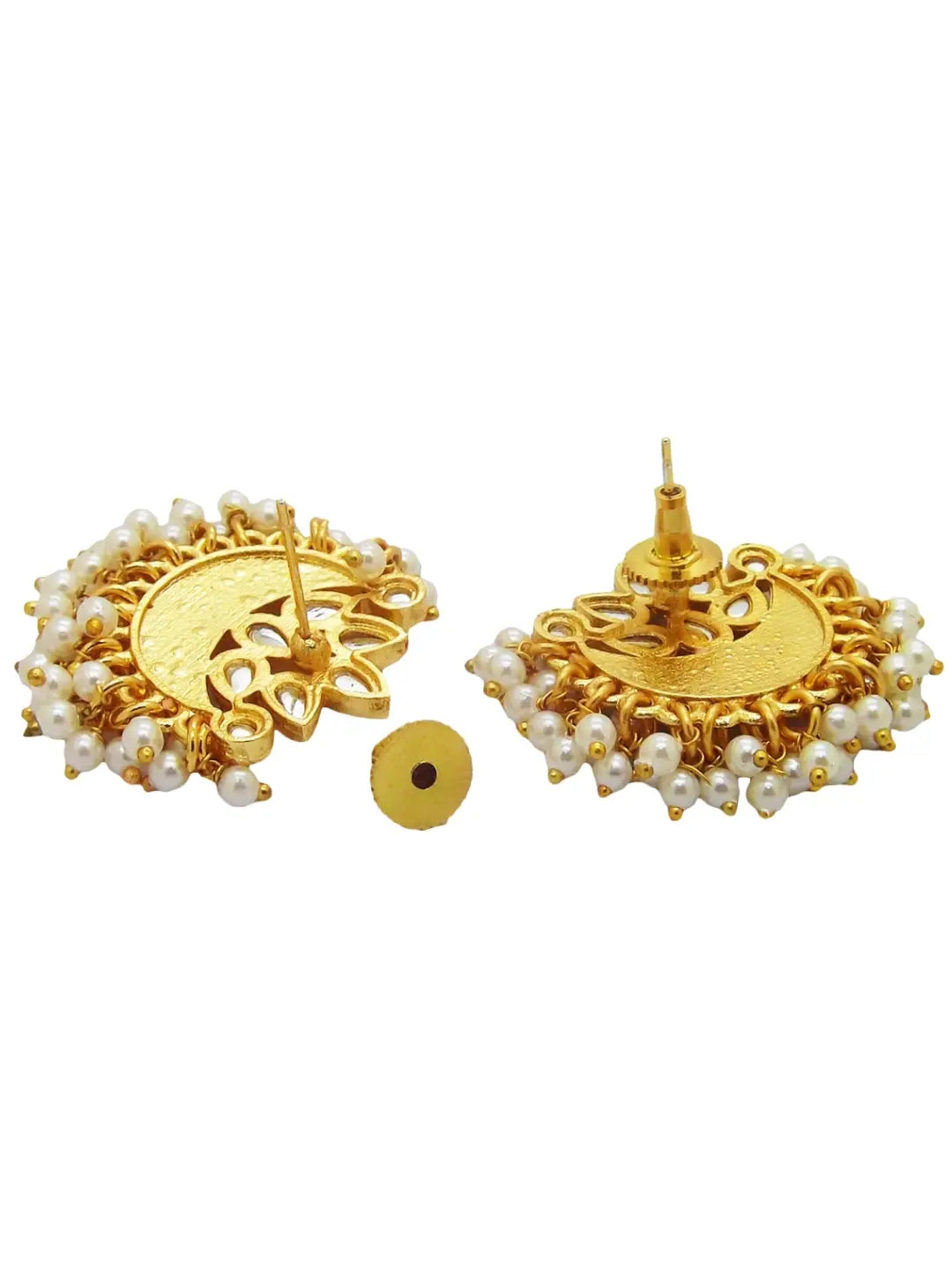 Gold Plated Pink Chandbalis