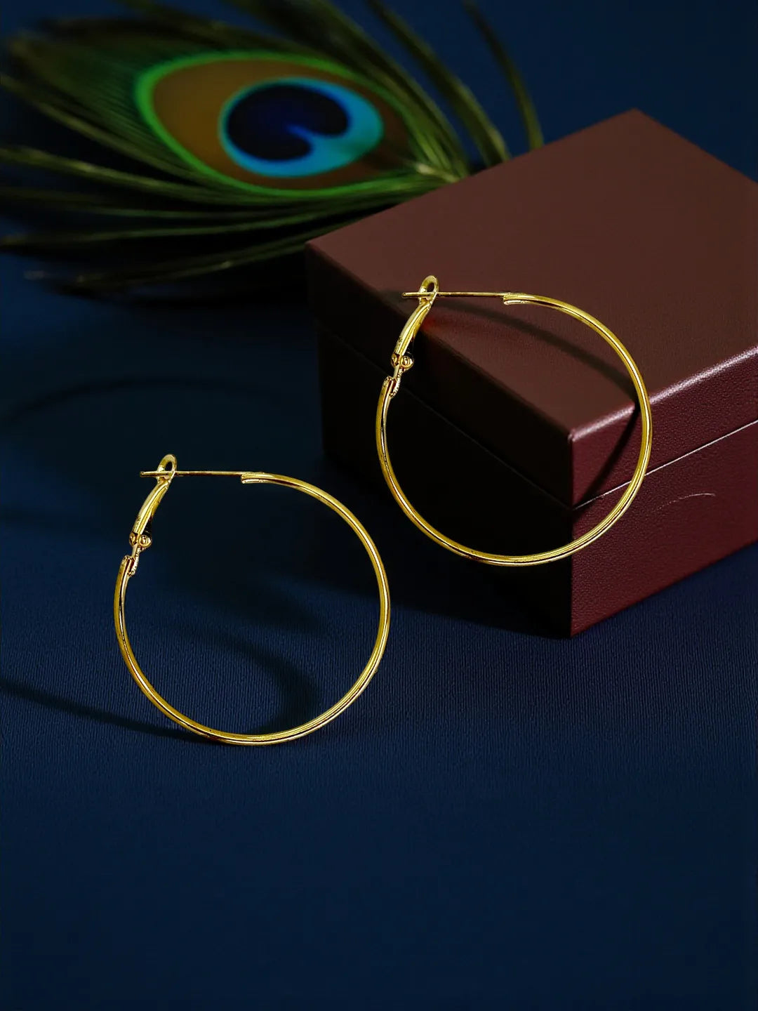 Gold Plated Circle Hoop Earrings