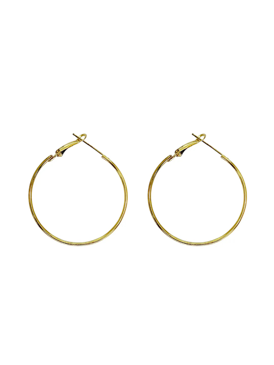 Gold Plated Circle Hoop Earrings