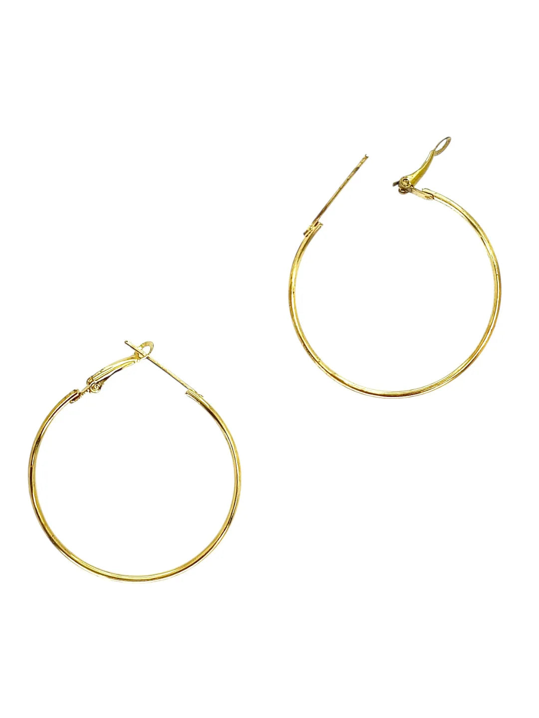 Gold Plated Circle Hoop Earrings
