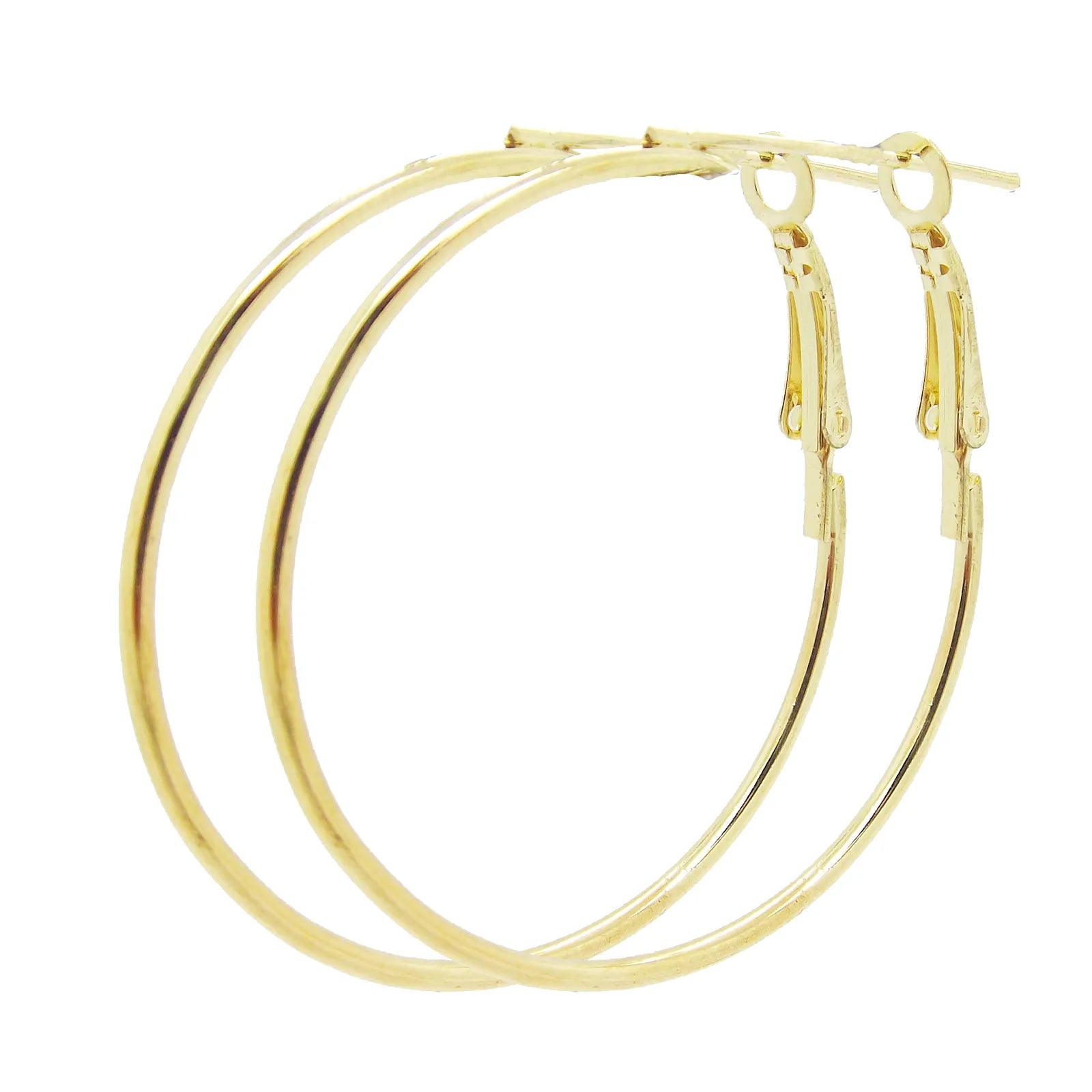 Gold Plated Circle Hoop Earrings