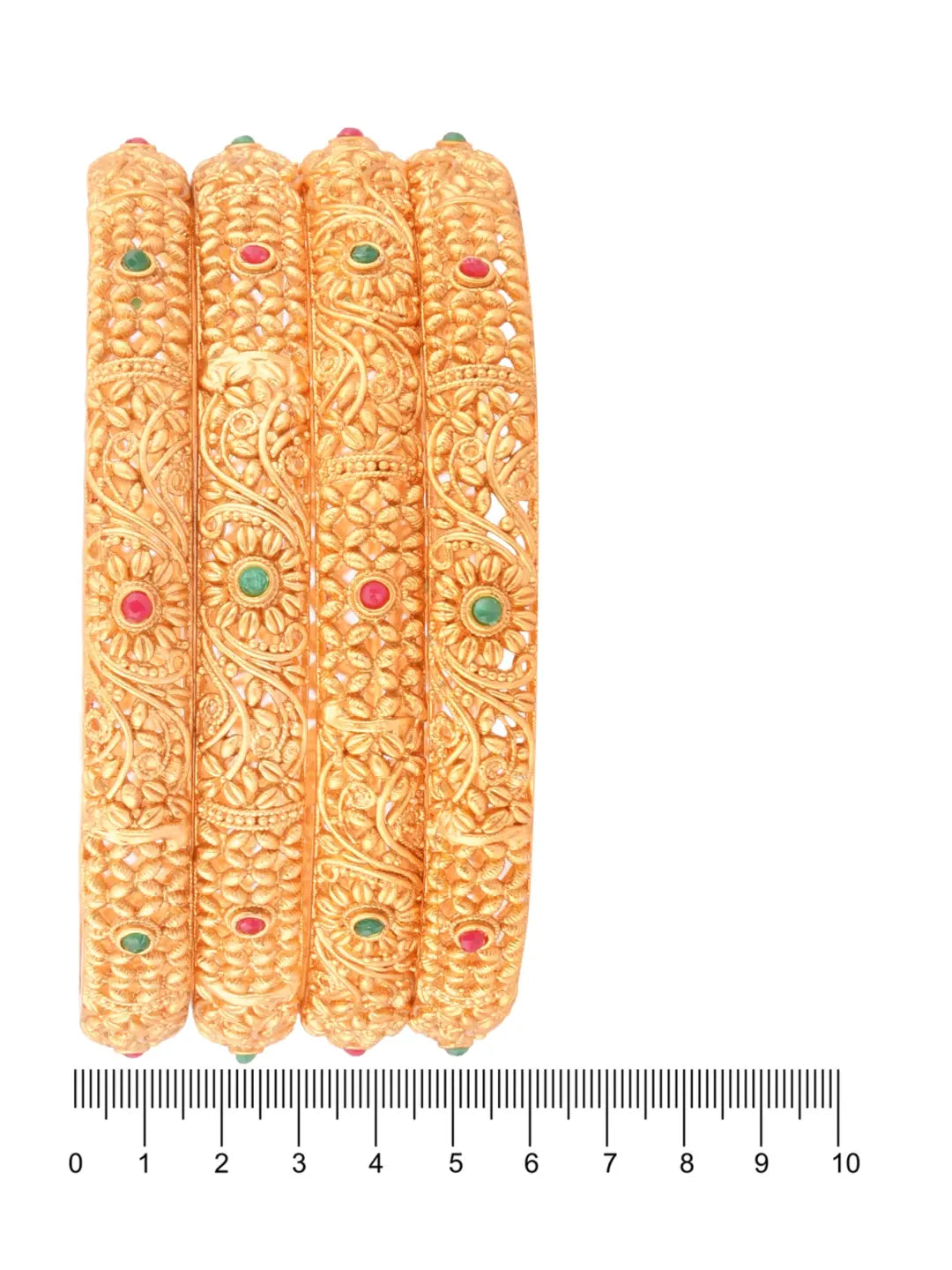 Gold Plated Jali Bangles