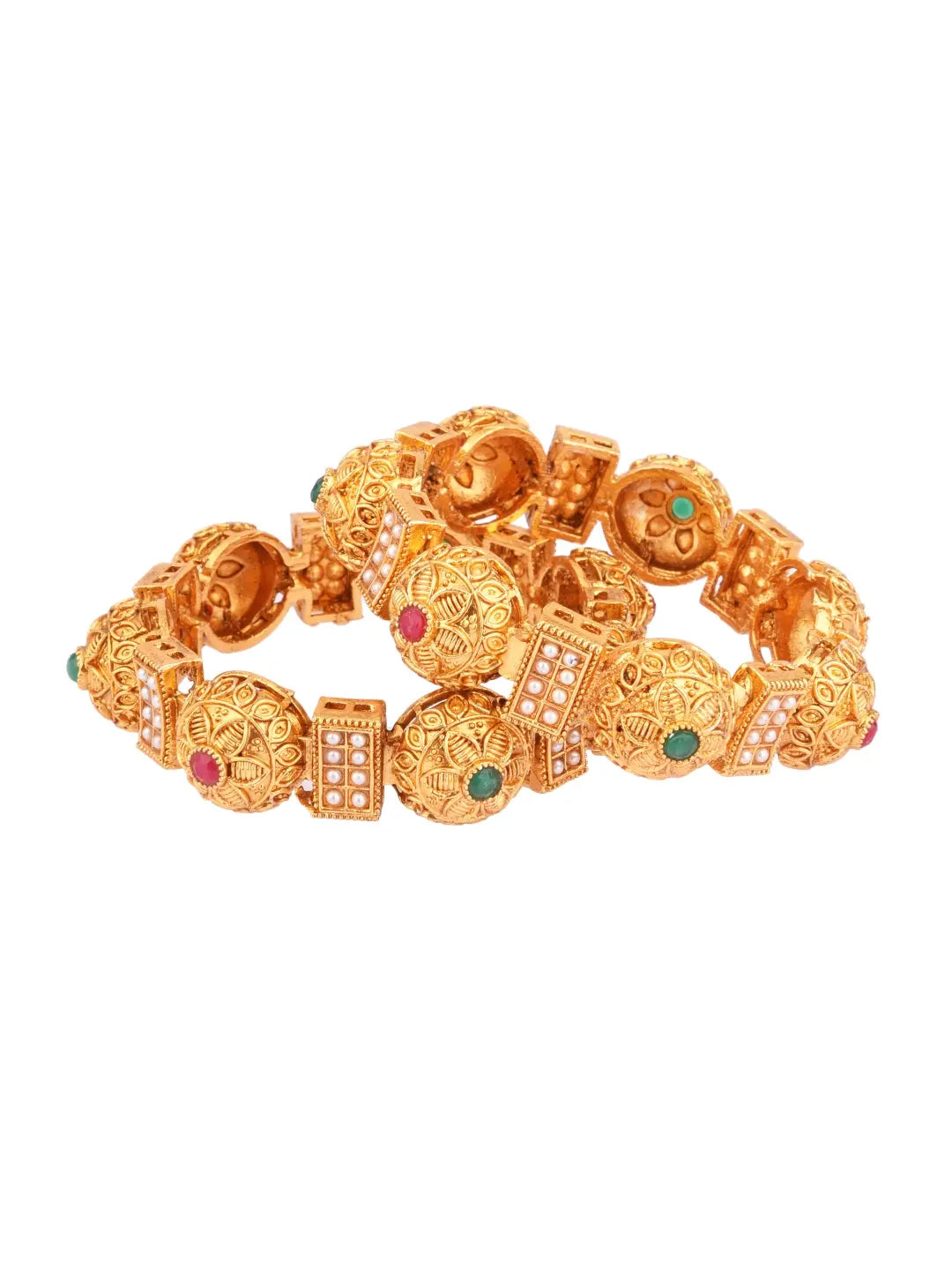 Pearl & Polki Kada Set