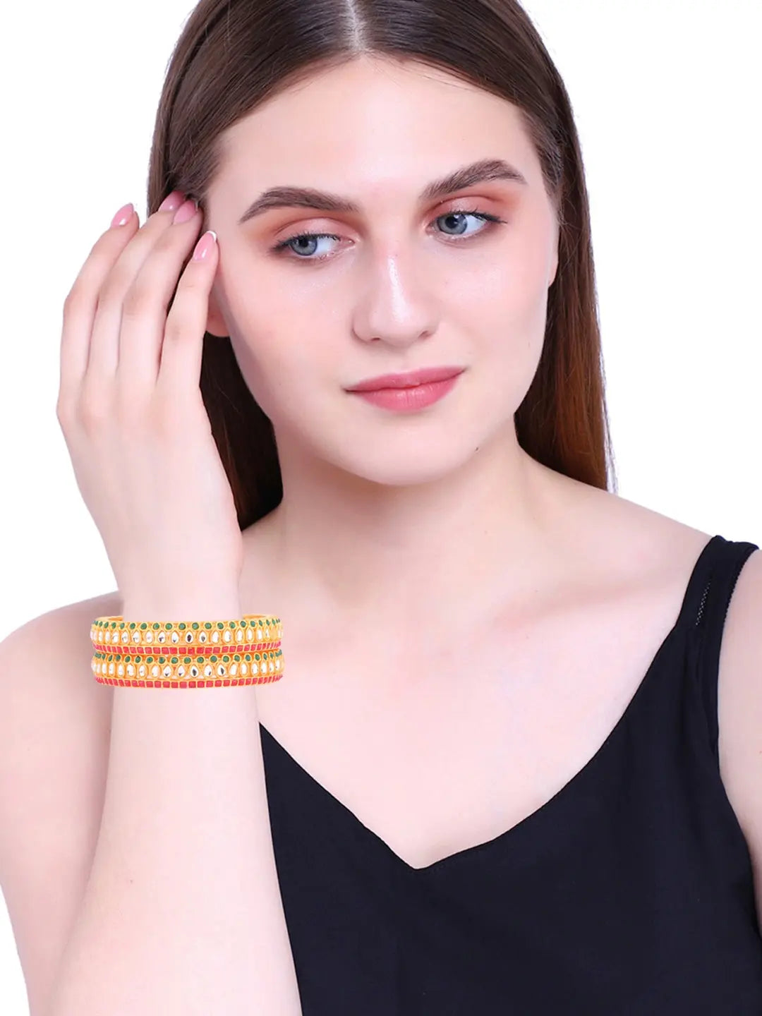 Kundan & Polki Bangles Set