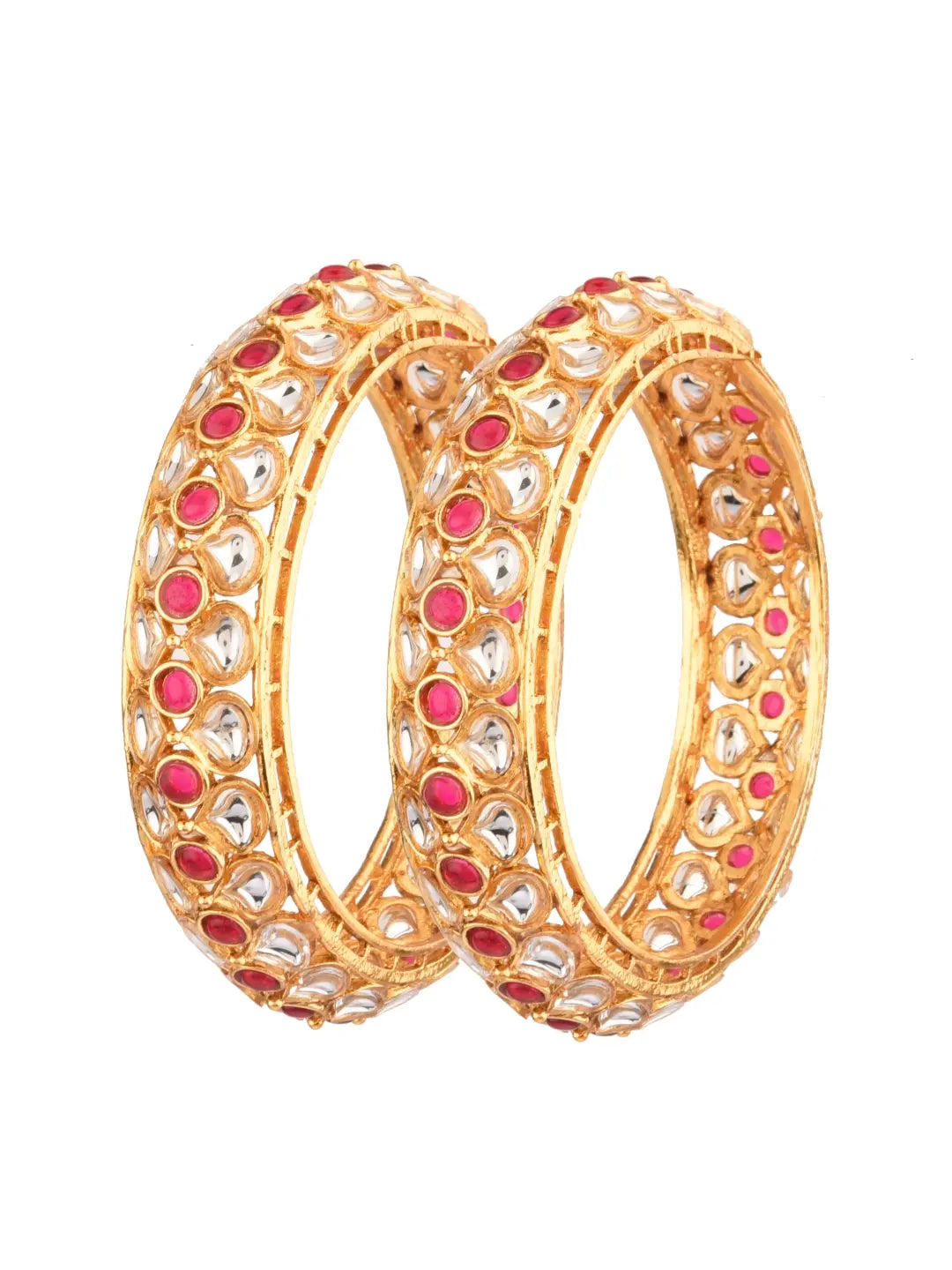 Gold Plated Ruby Bangles