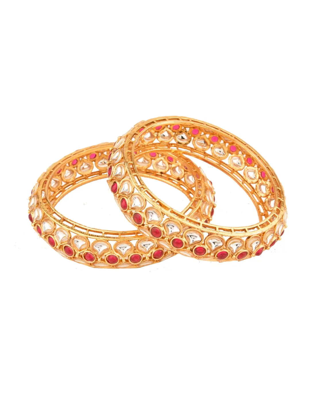 Gold Plated Ruby Bangles