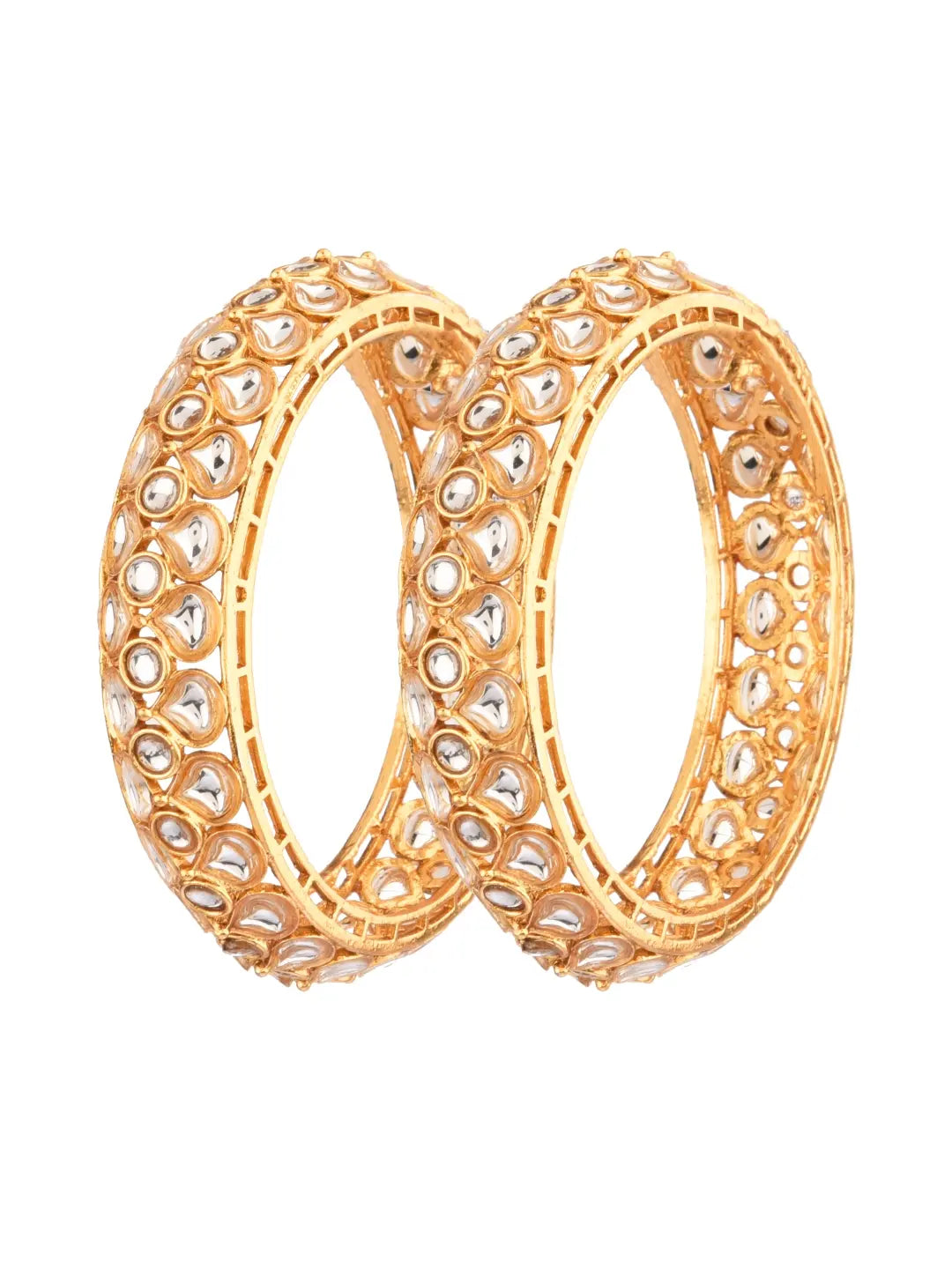 Gold Plated Kundan Bangles