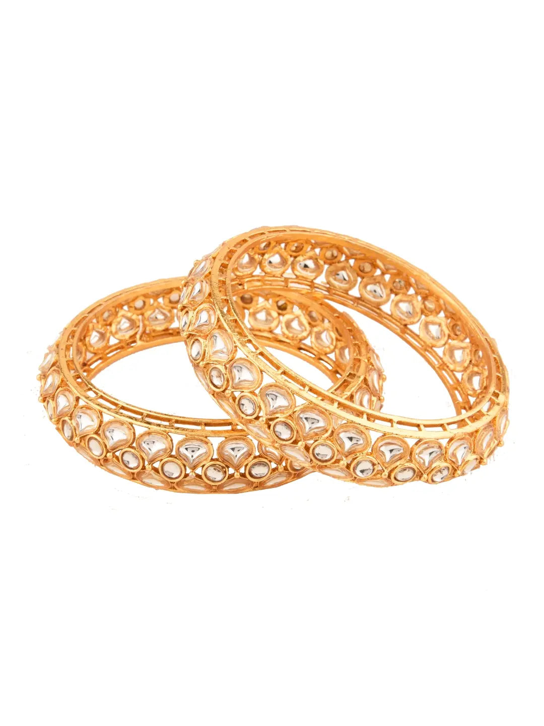 Gold Plated Kundan Bangles