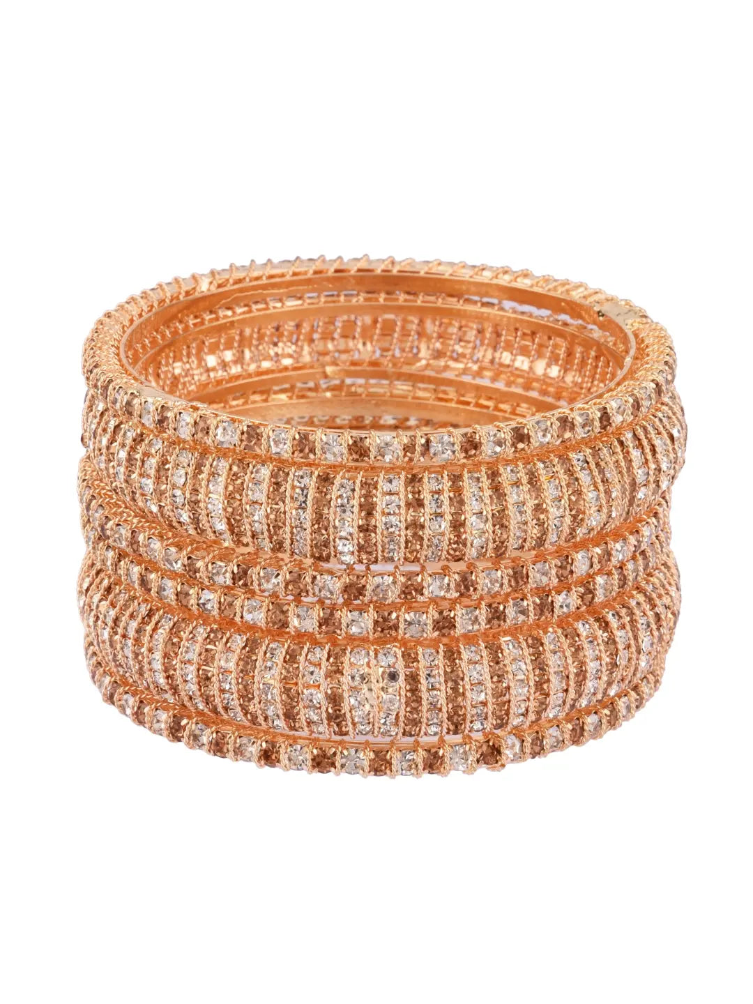 Cz Stones Bangle Chuda Set