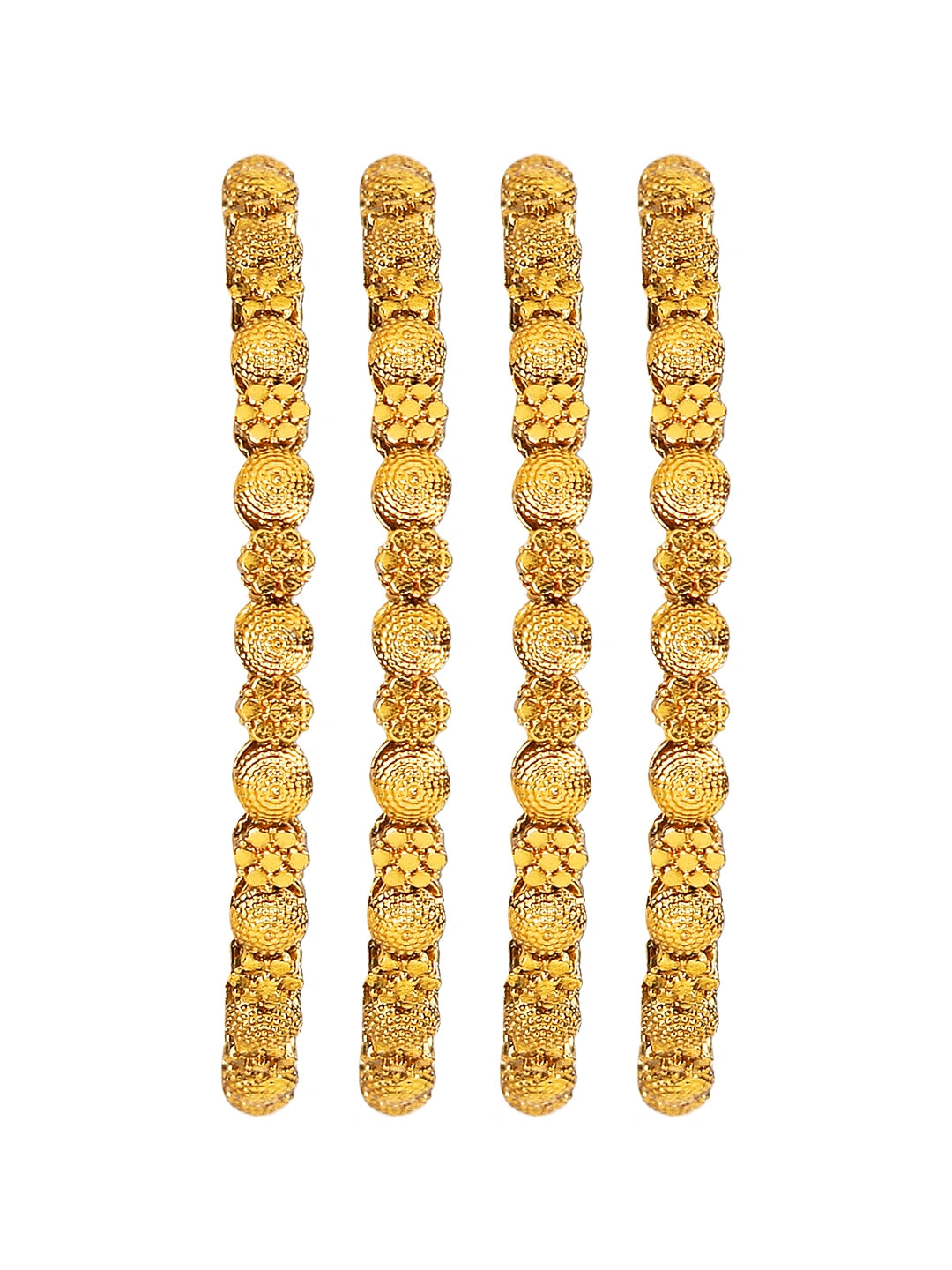 Gold Plated 4Pc Sleek Bangle