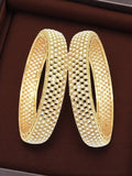 Set Of 2 Gold Plated Beaded Studded Bangle
