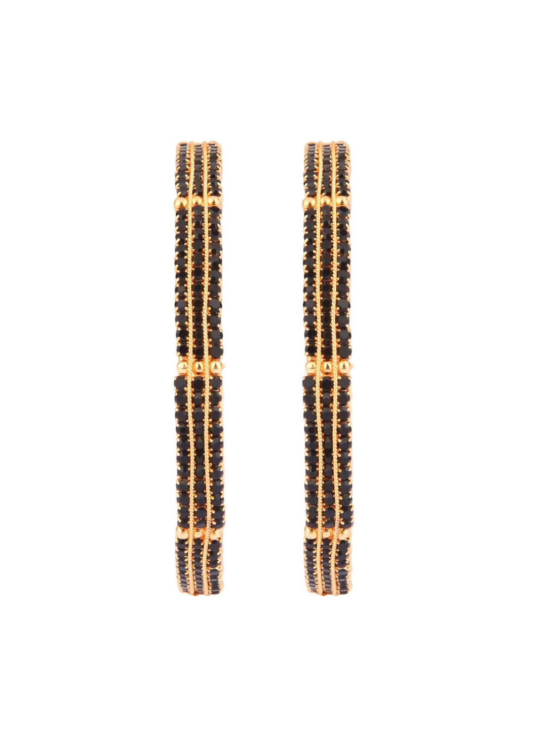 Gold plated Black Bangles