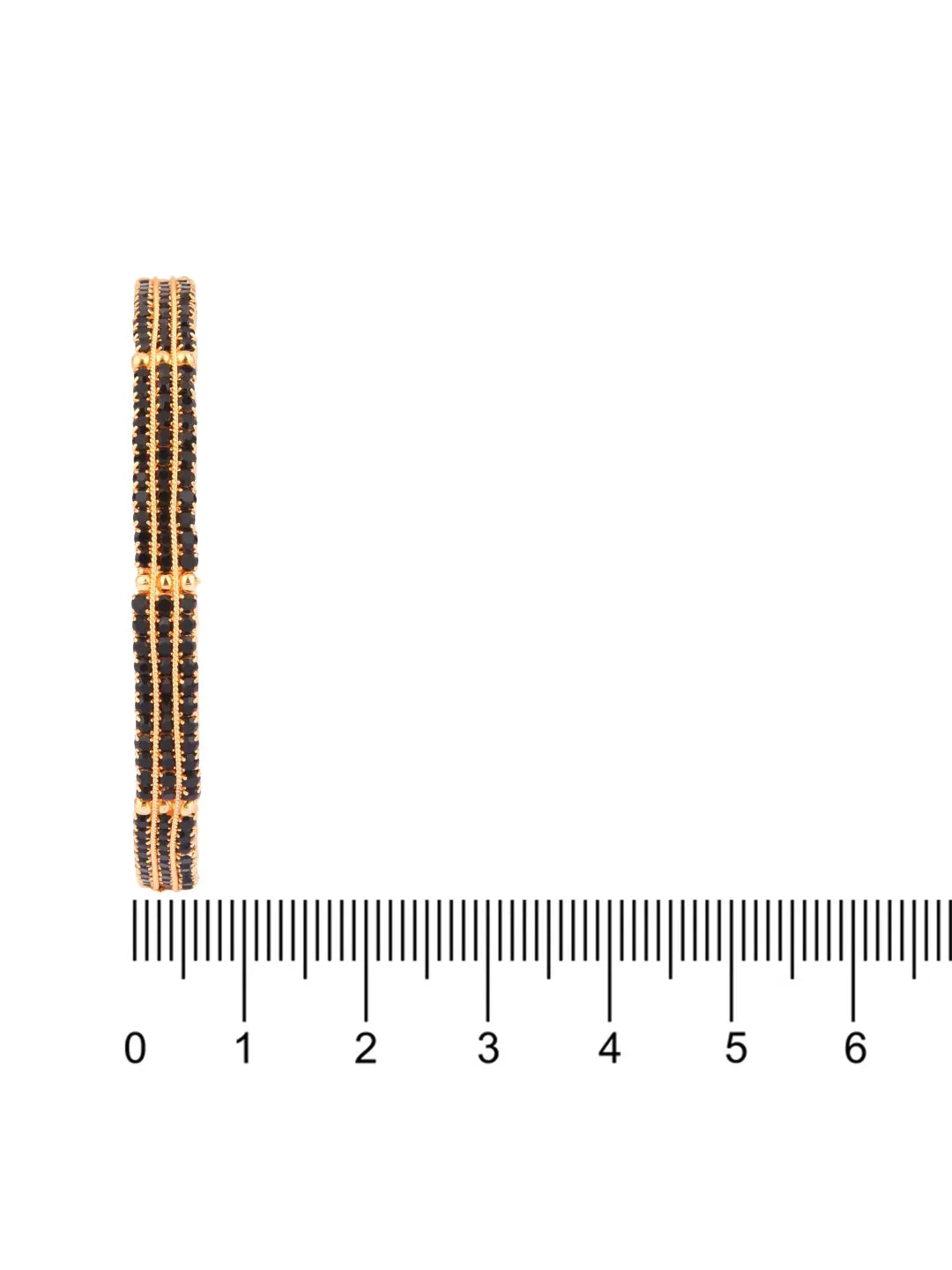 Gold plated Black Bangles