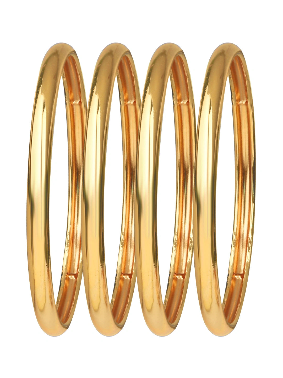 Golden Gleam Classic Plain 4Pc Bangle