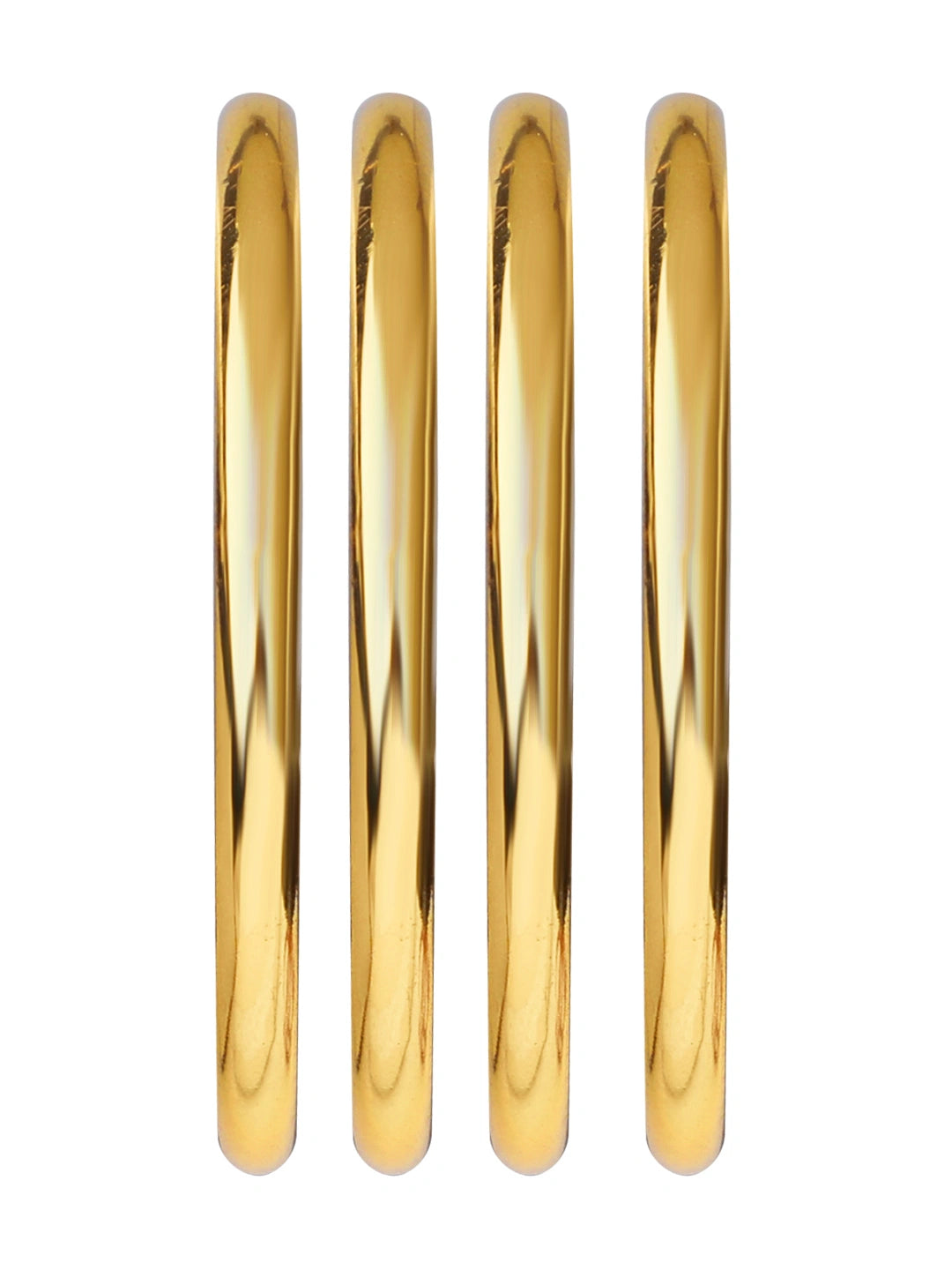 Golden Gleam Classic Plain 4Pc Bangle
