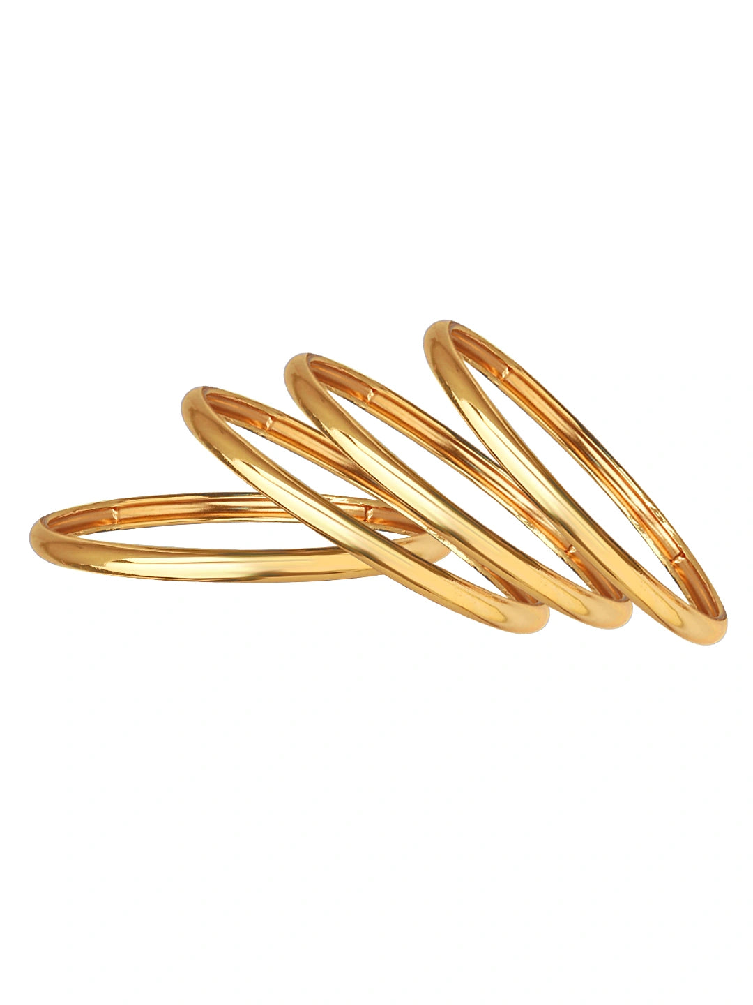 Golden Gleam Classic Plain 4Pc Bangle