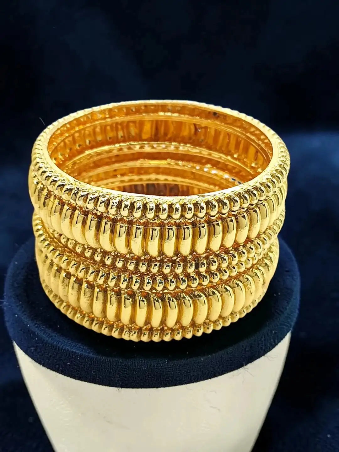 Set Of 6 Gold Plated Shindeshahi Tode Style Bangle set