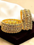 Set Of 6 Antique Gold Plated Filigree Design Bangle Set