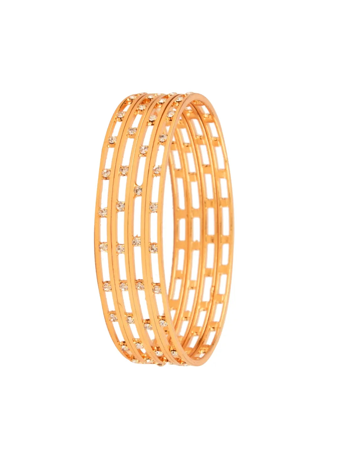 Gold-Plated AD Diamond Bangles