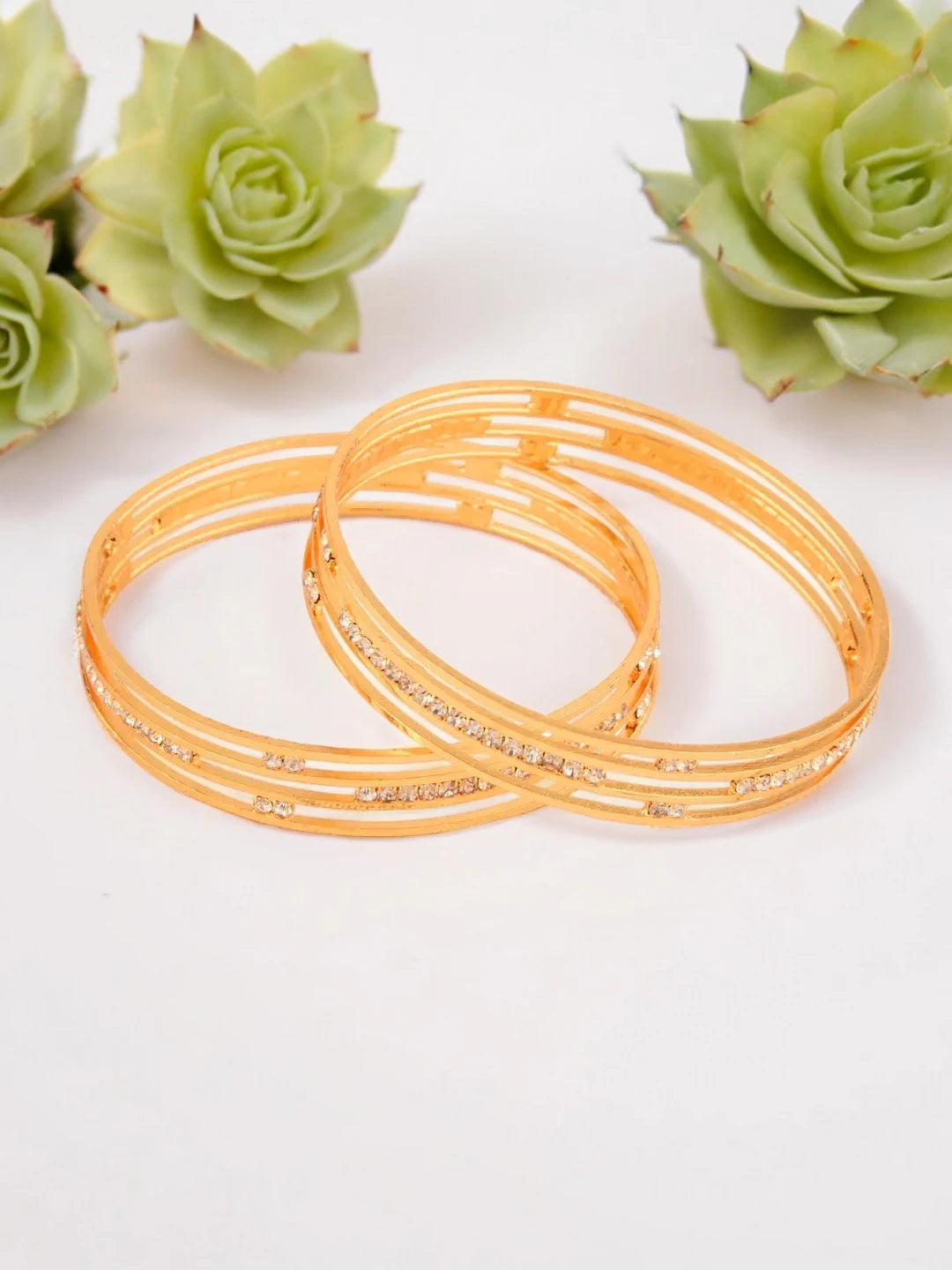 Gold Plated AD Bangles