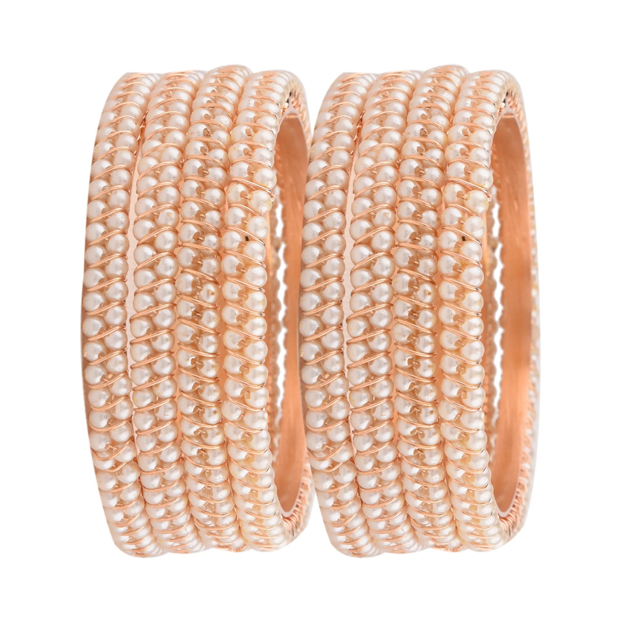Set Of 4 Bead Studded Bangle