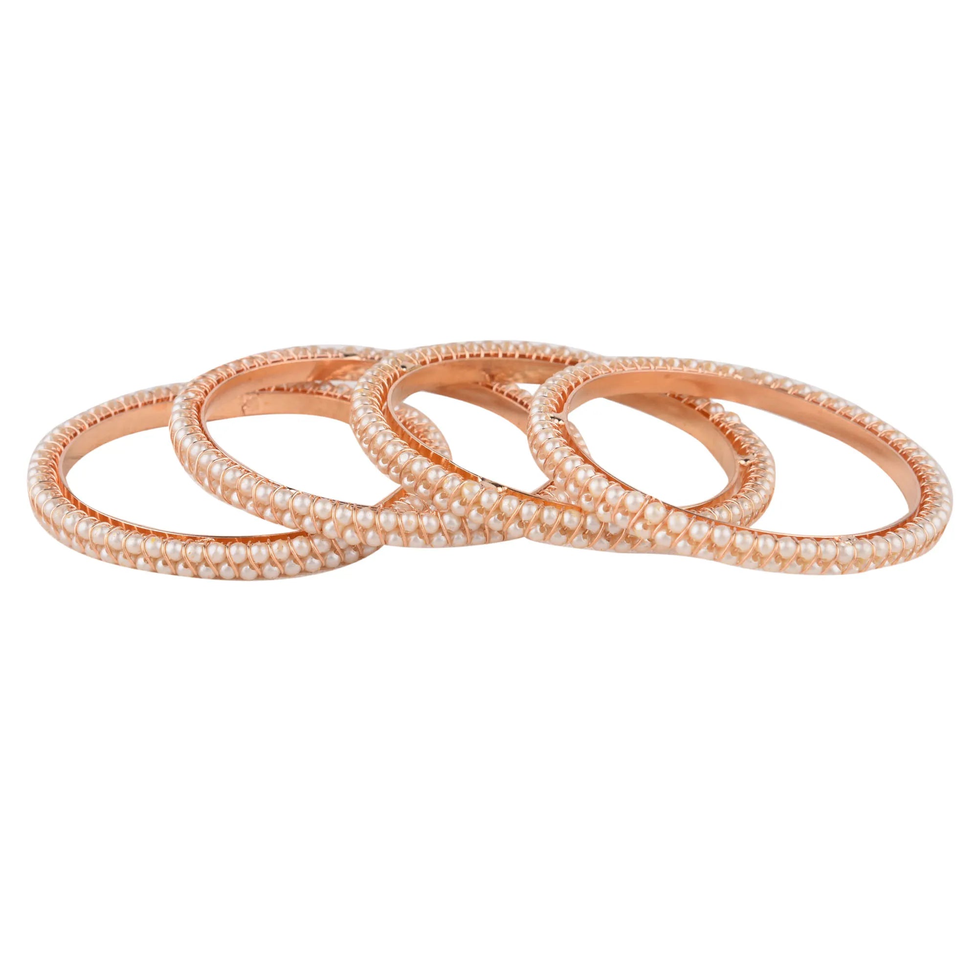 Set Of 4 Bead Studded Bangle
