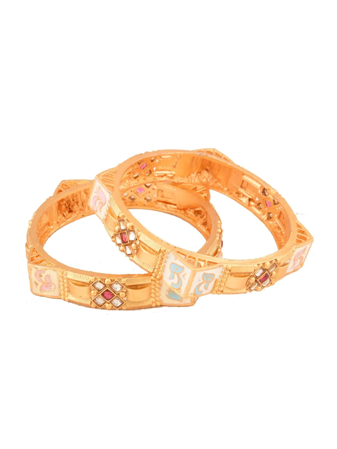 Meenakari Square Bangles