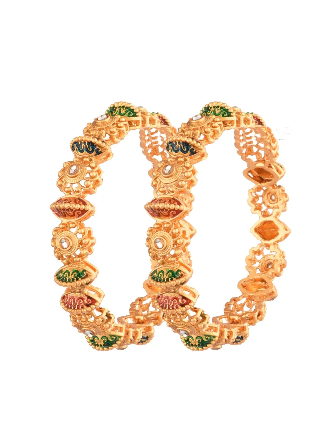 Gold Plated Meenakari Bangles