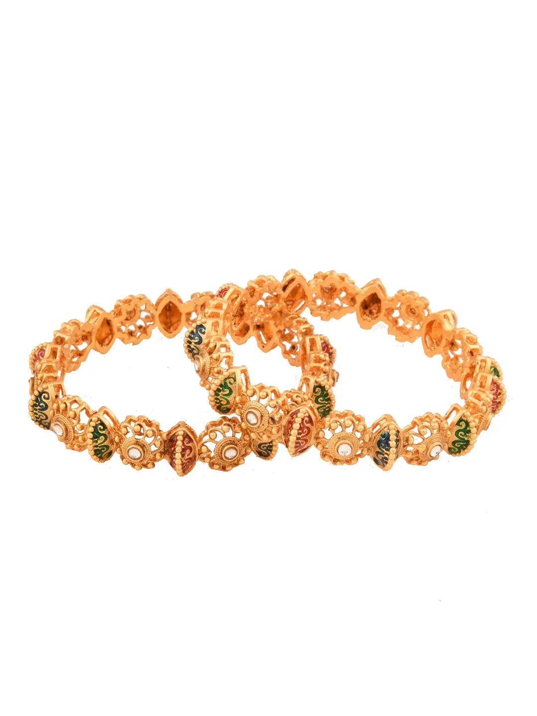 Gold Plated Meenakari Bangles