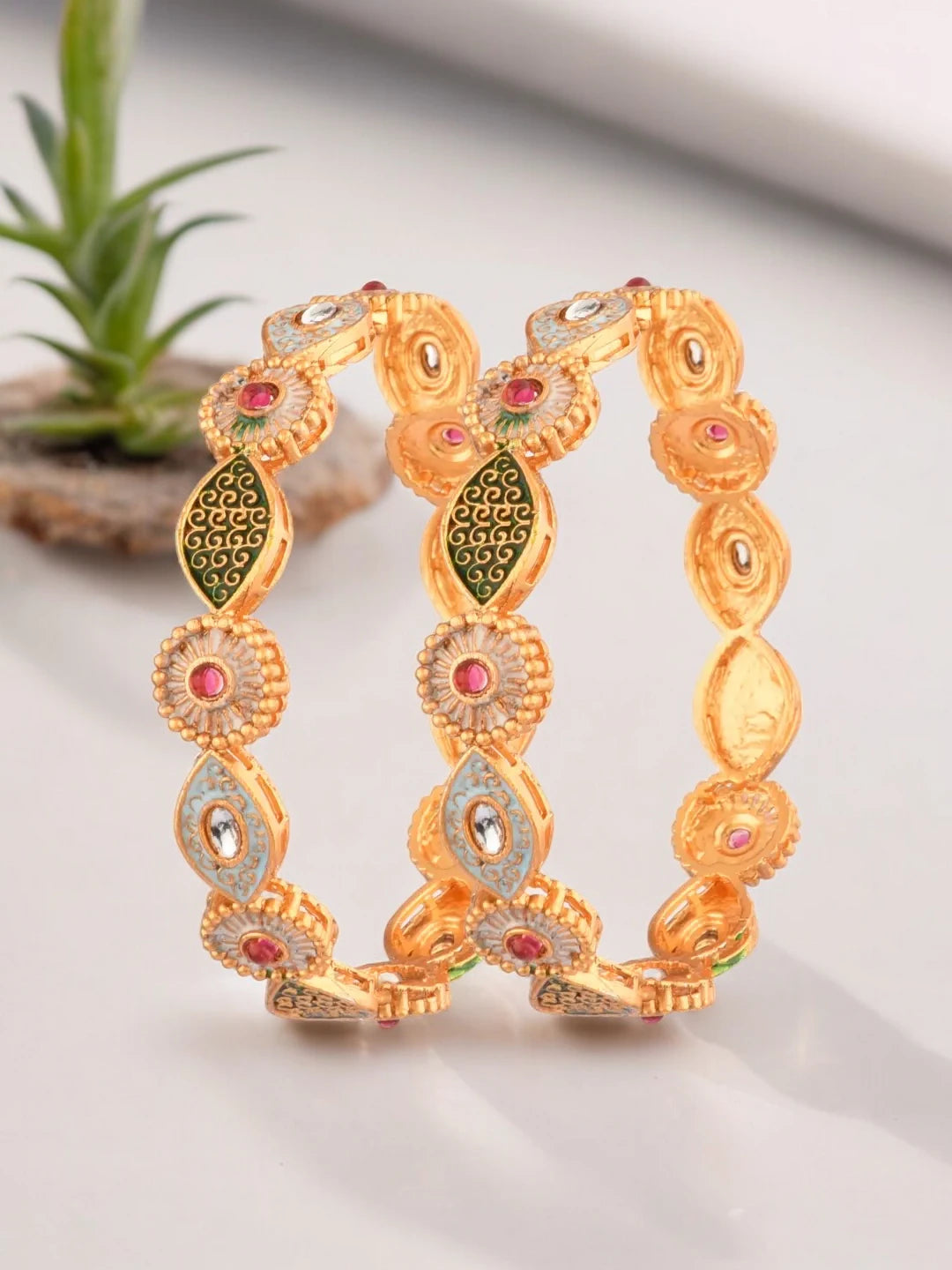Meenakari Duo Bangles Set of 2