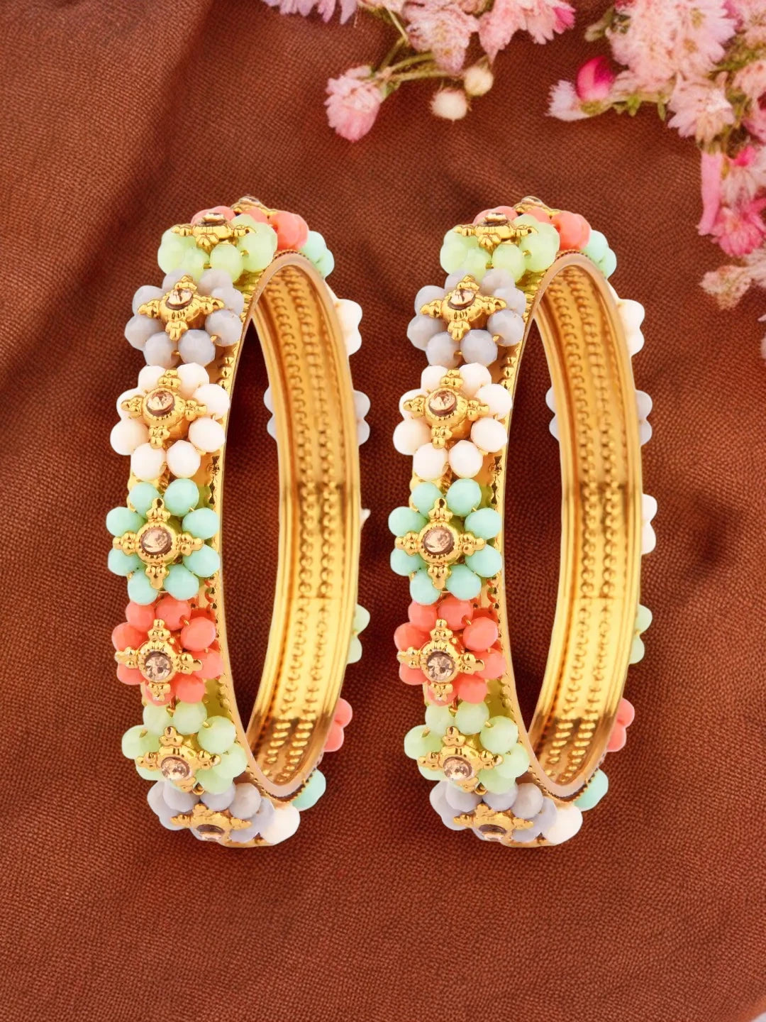 Pastel Beads Bangle Set