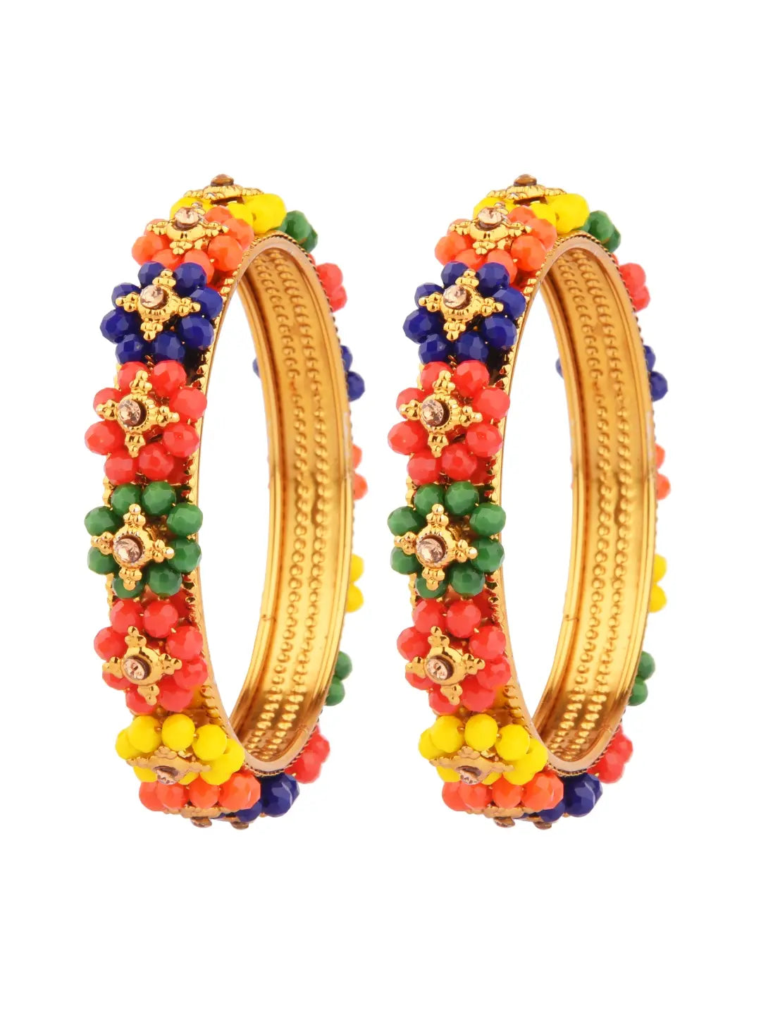 Vibrant Beads Bangle Set