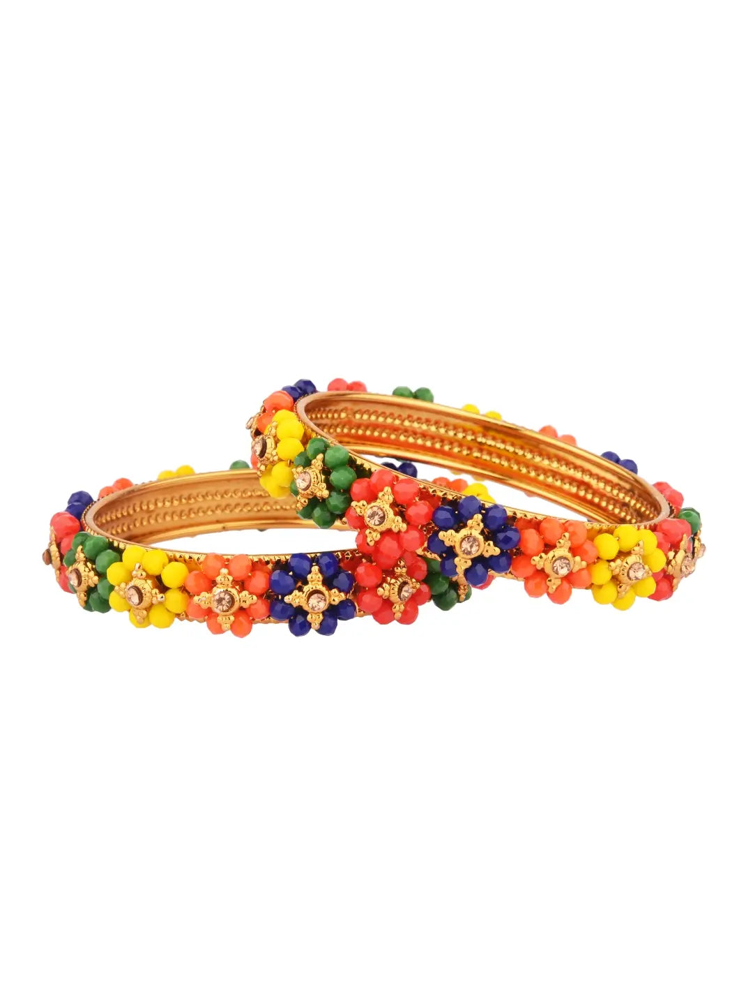 Vibrant Beads Bangle Set