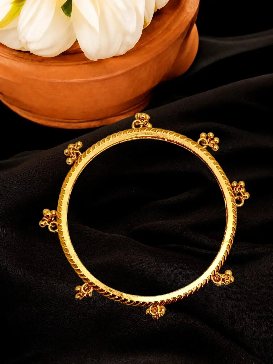 Gold Plated Set Of 4 Kashmiri Ghungroo Bangles