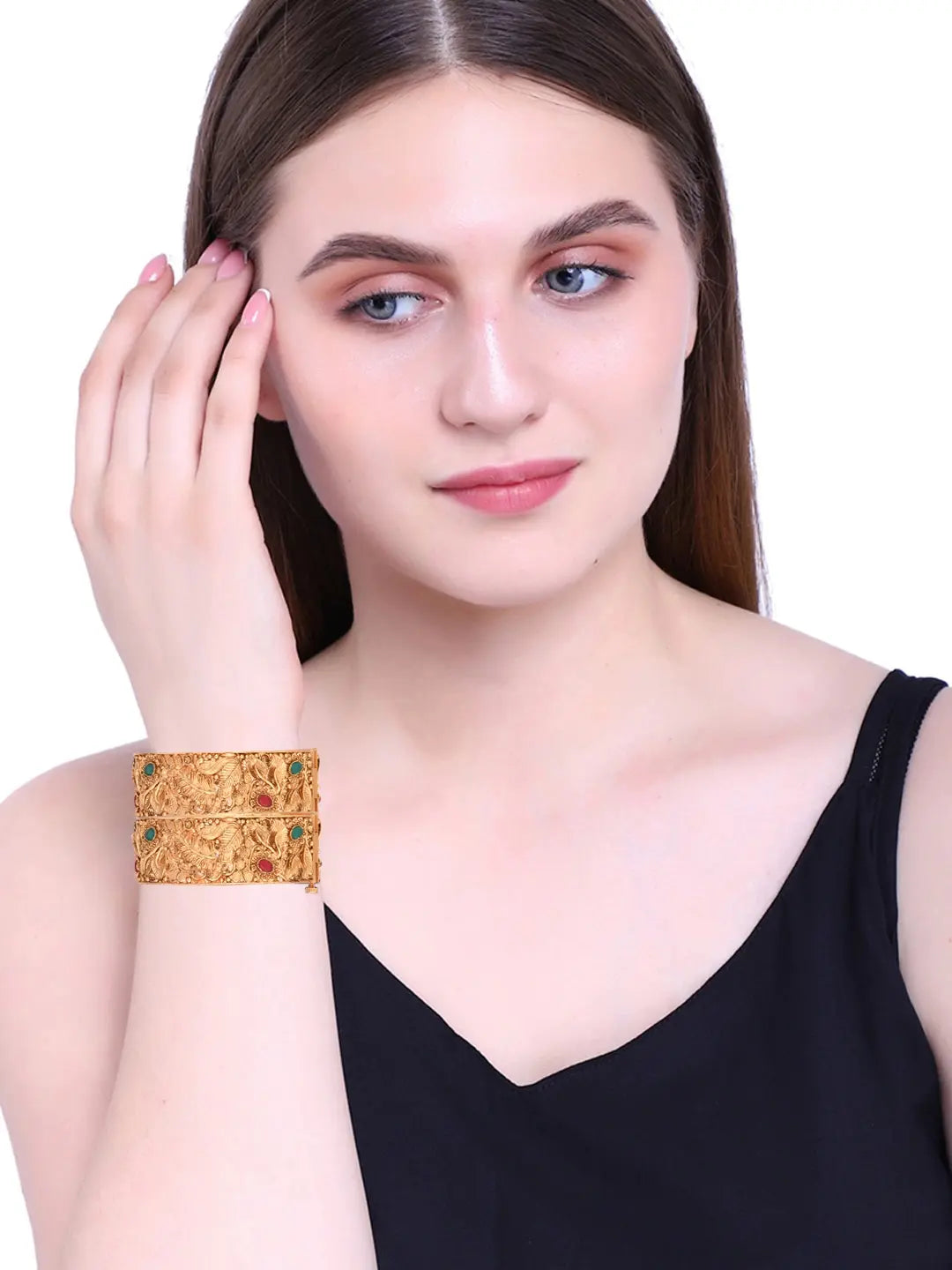 Gold Plated Kada Bangles