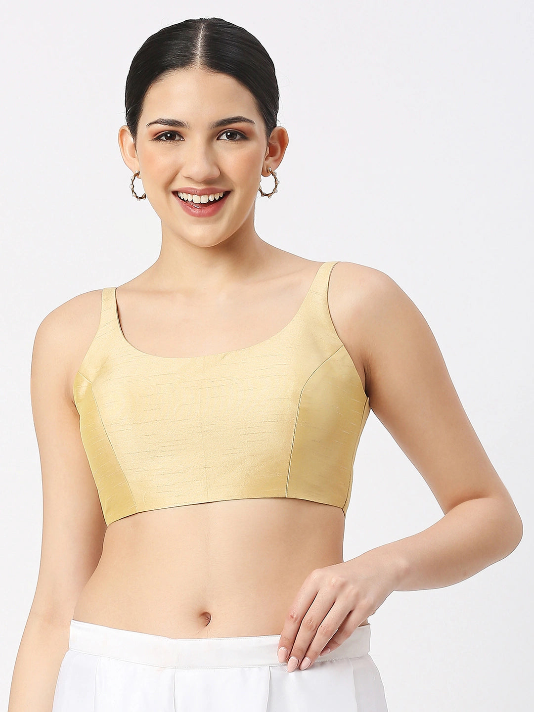 Gleaming Gold Sleeveless Blouse