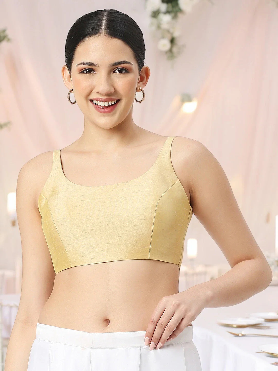 Gleaming Gold Sleeveless Blouse