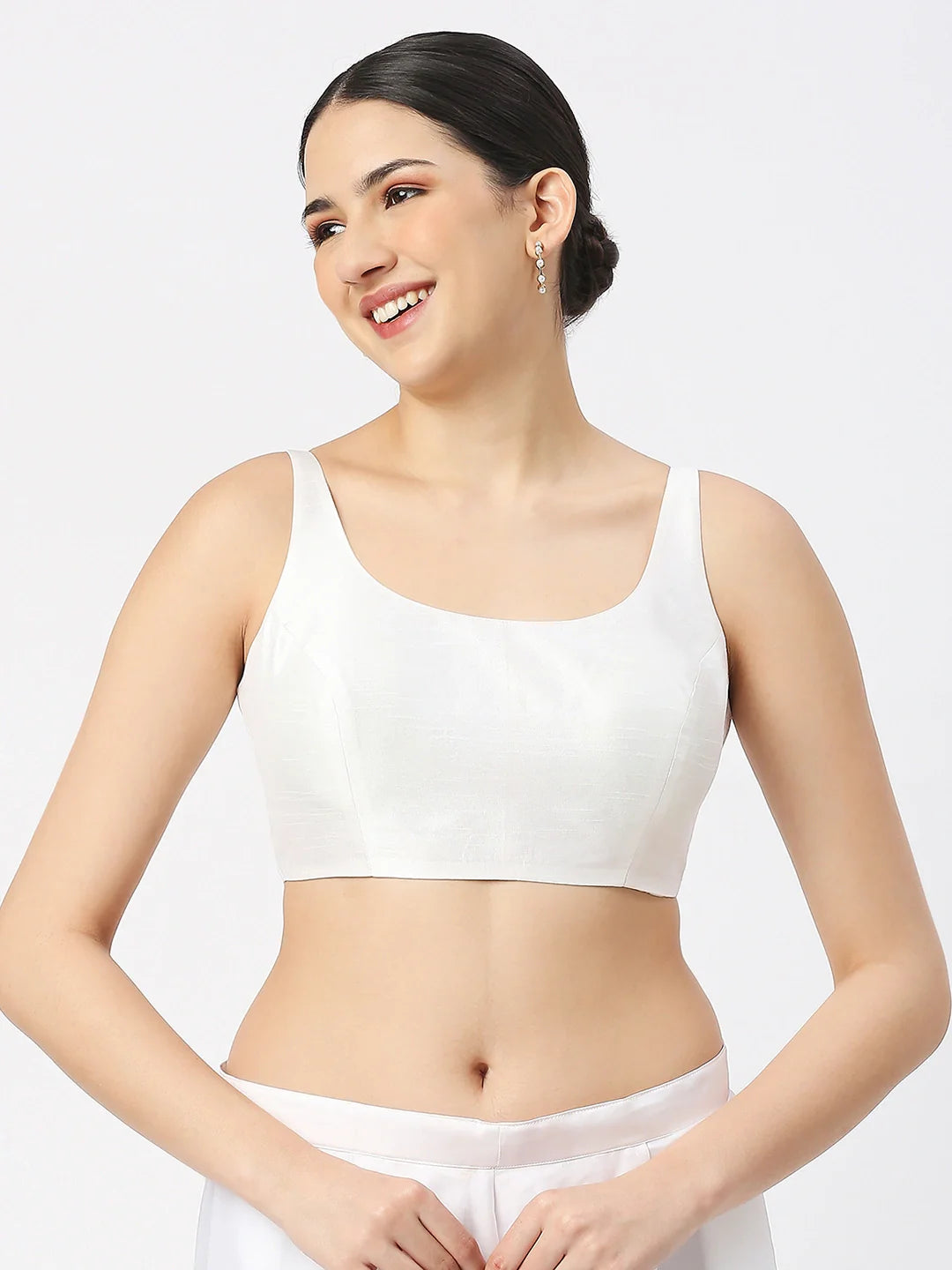 Pure White Silk Blouse