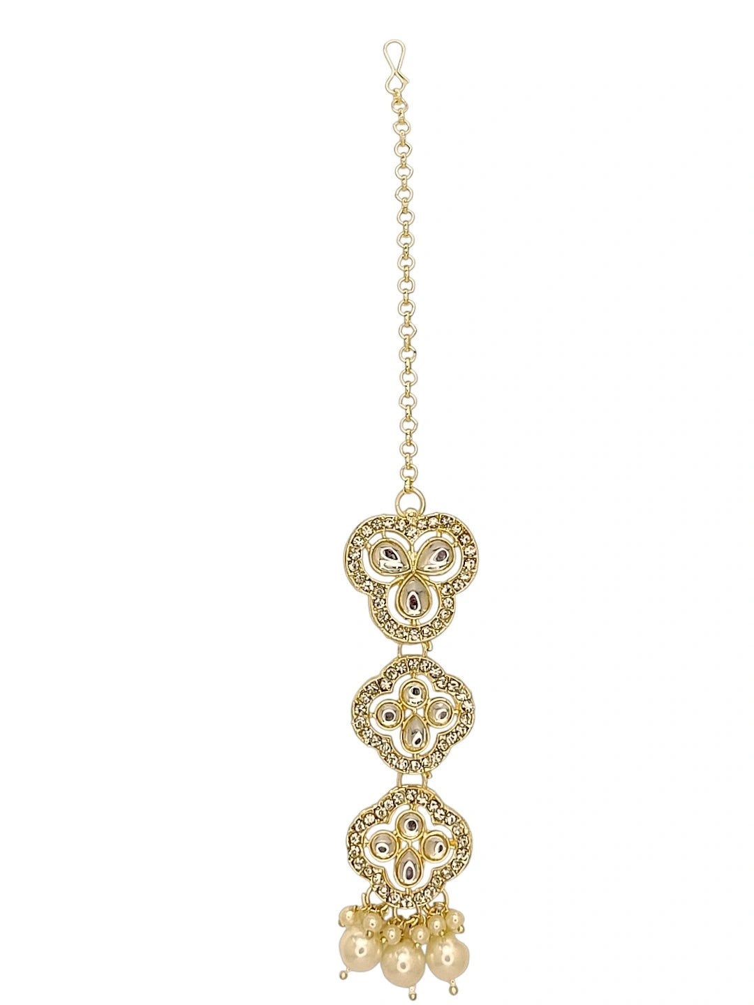 Gold Plated Kundan Sahara Long Jhumka Earring Set