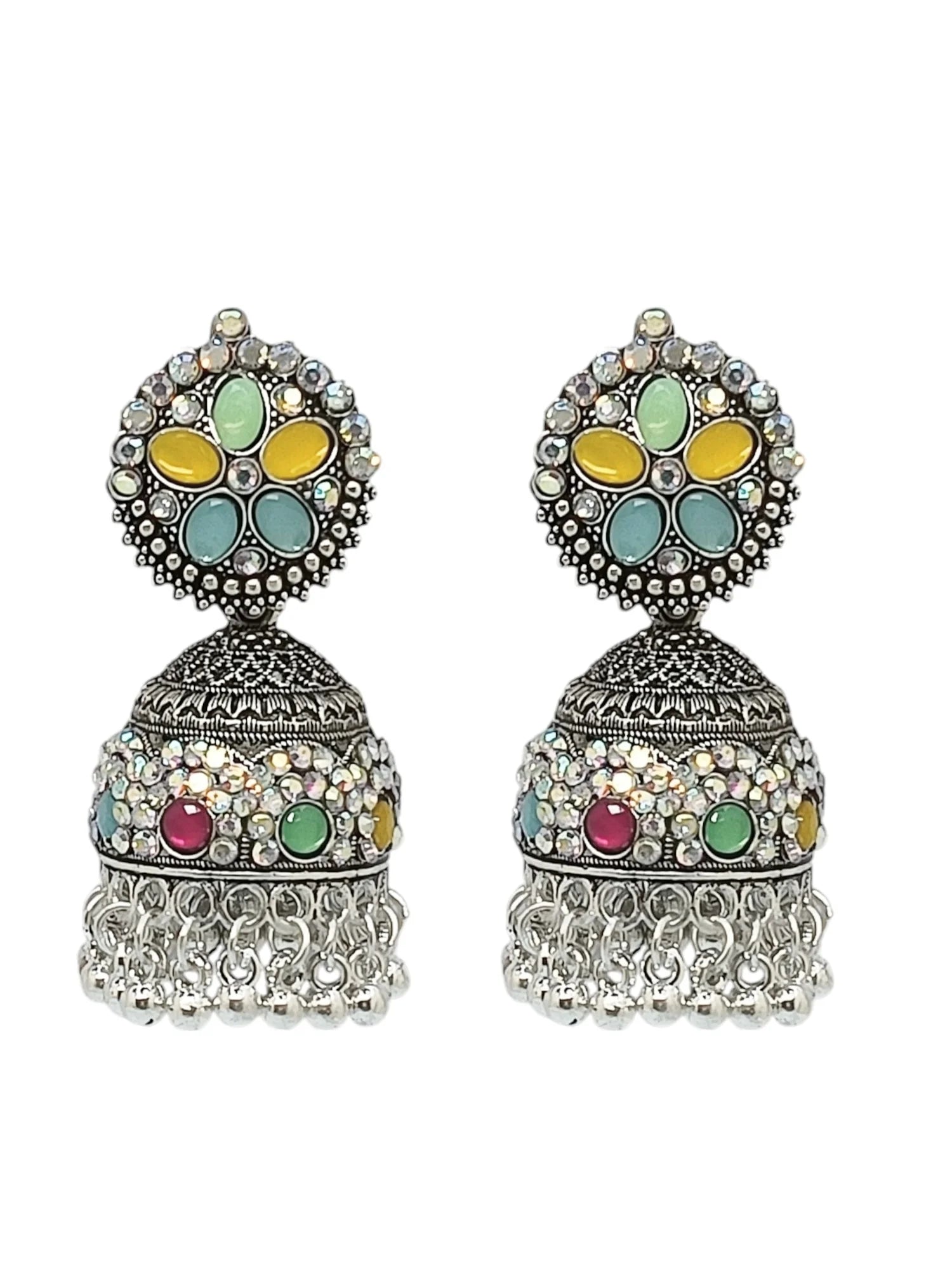 Silver Jhumka Earrings