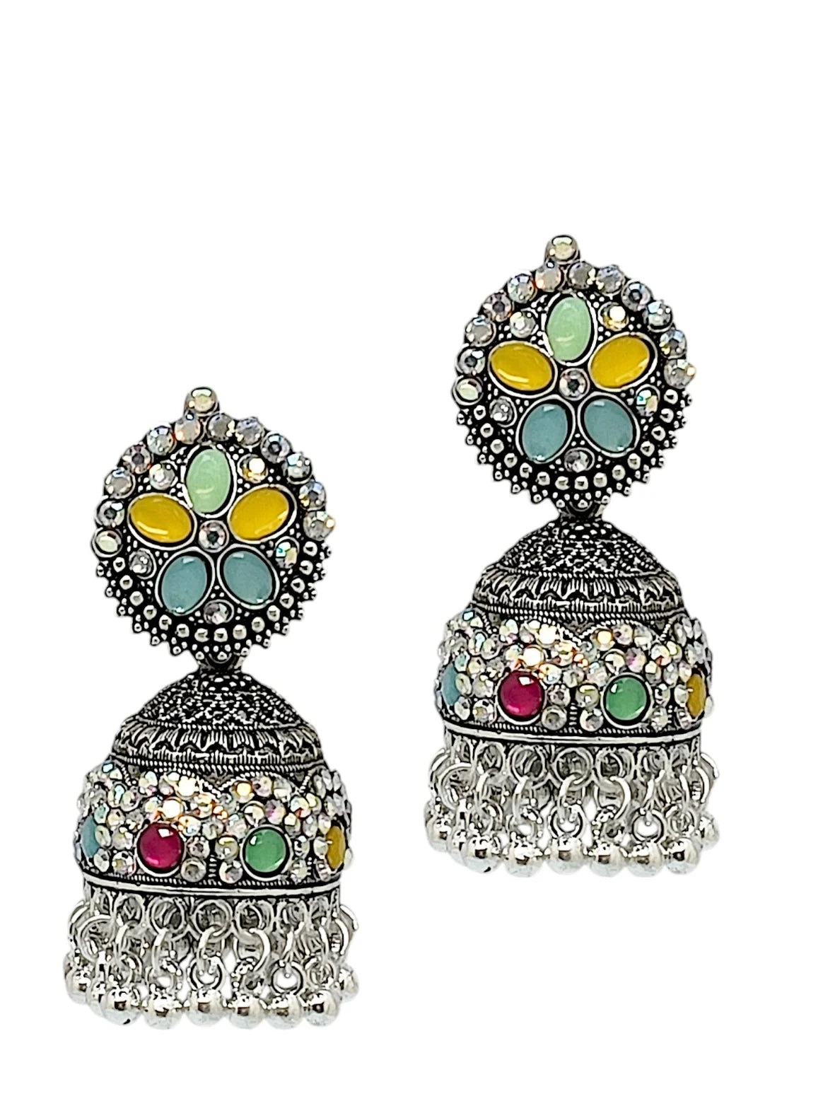 Silver Jhumka Earrings