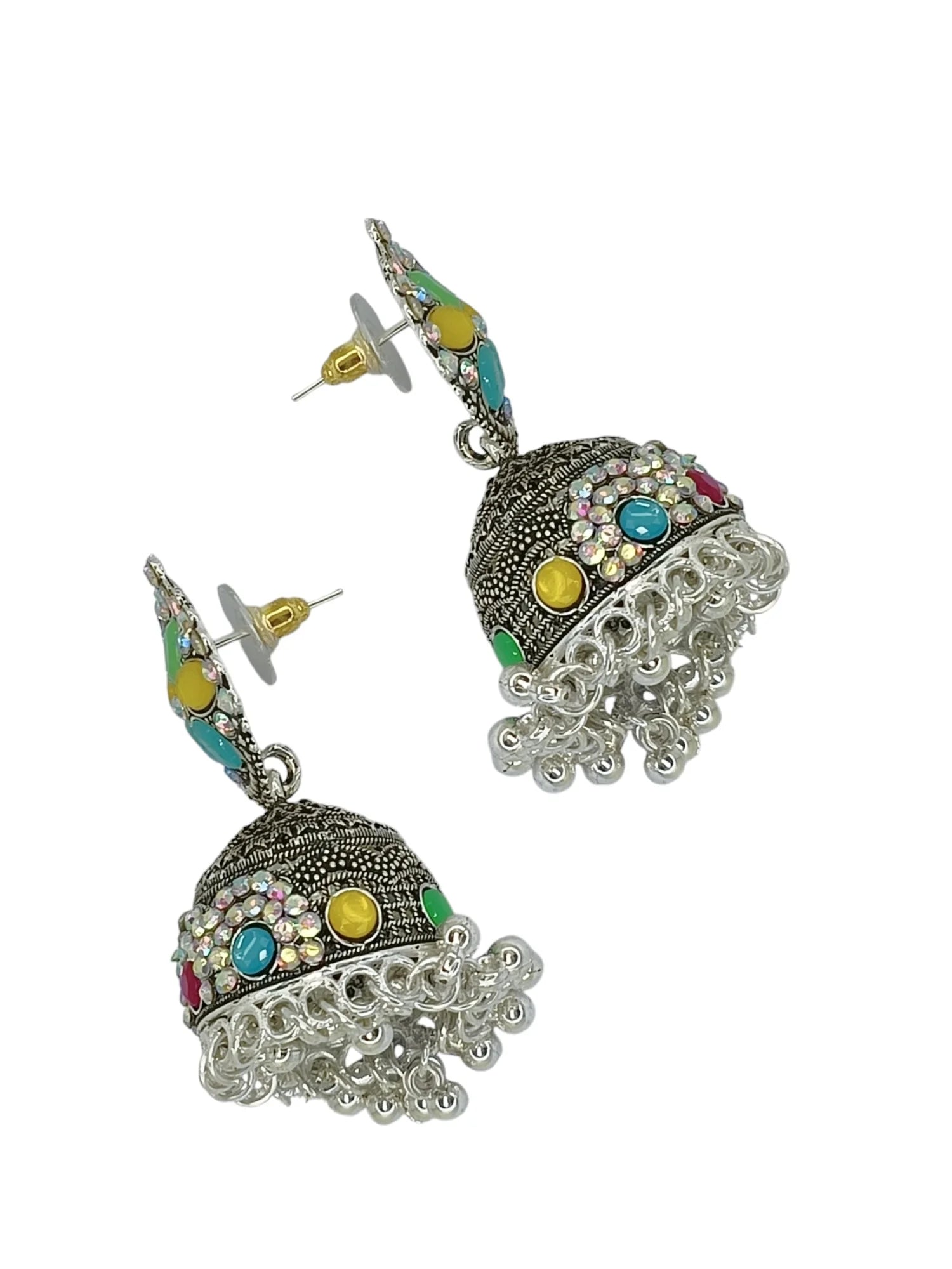 Silver Jhumka Earrings