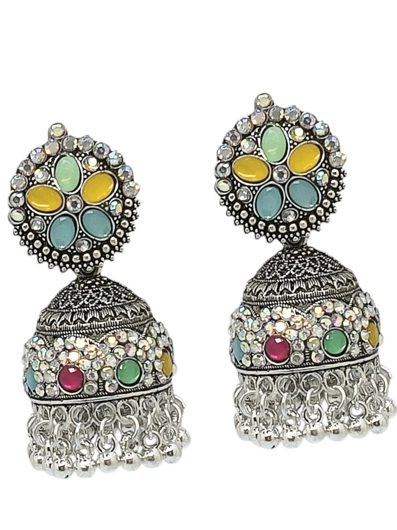 Silver Jhumka Earrings