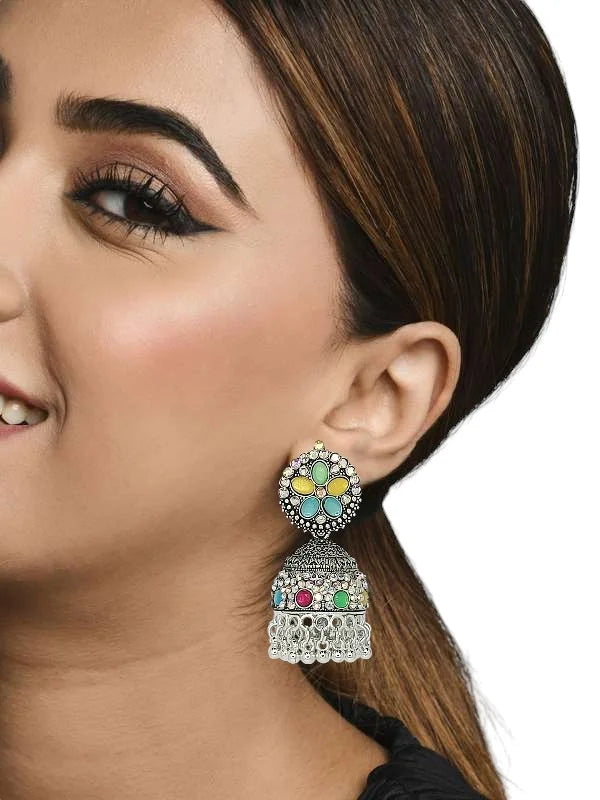 Silver Jhumka Earrings