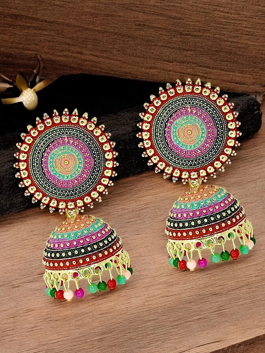 Multicolor Jhumka Earrings